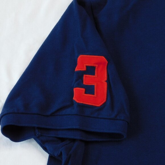 Polo Ralph Lauren Navy Blue Polo with Embroidered Polo Players | GUC | 2XB - Picture 5 of 8
